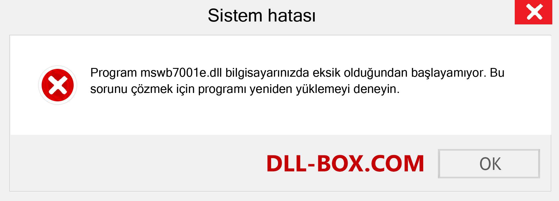 mswb7001e.dll dosyası eksik mi? Windows 7, 8, 10 için İndirin - Windows'ta mswb7001e dll Eksik Hatasını Düzeltin, fotoğraflar, resimler